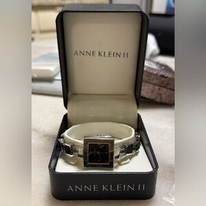 Anne Klein Silver and Black Women's Watch